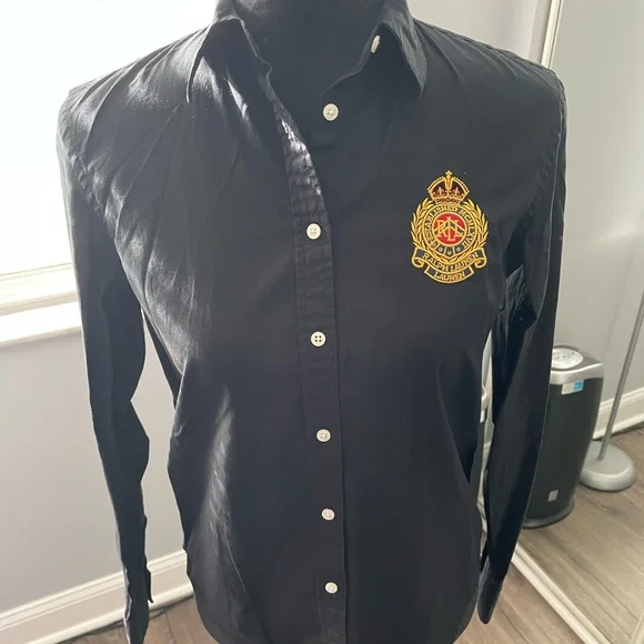 Black Ralph Lauren Button Down Shirt - Picture 2 of 11
